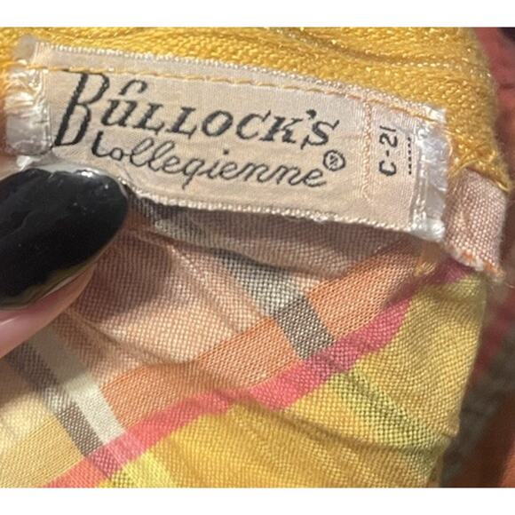 Rare Vtg Bullocks Collegienne Women 26" Multicolor Plaid Circle A-Line Skirt EUC - Picture 3 of 6